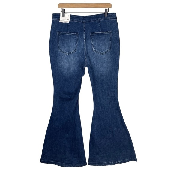 KanCan Jeans 30 NWT Super Flare High Rise Stretch Denim 70s Boho Festival Summer - Picture 4 of 7